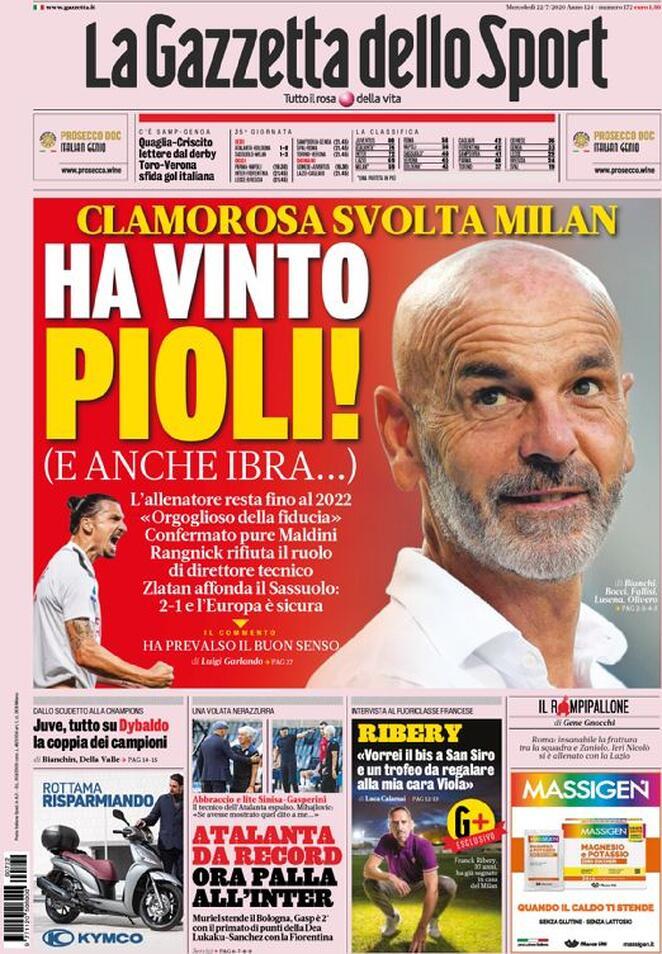 Milan scudetto, la prima pagina incorniciata della Gazzetta in regalo con G  All - La Gazzetta dello Sport