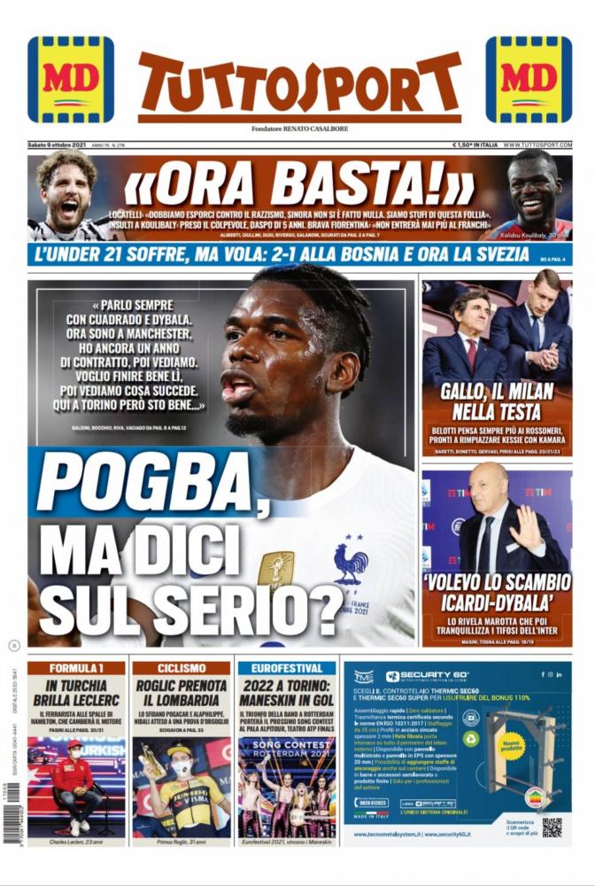 PRIMA PAGINA - Tuttosport: "Ora Basta!"