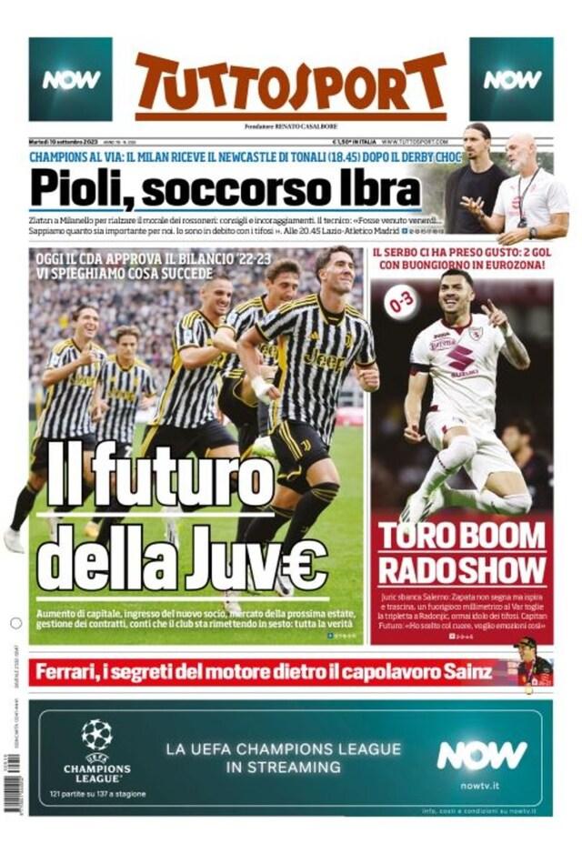 PRIMA PAGINA - Tuttosport: “Il Futuro Della Juv€”