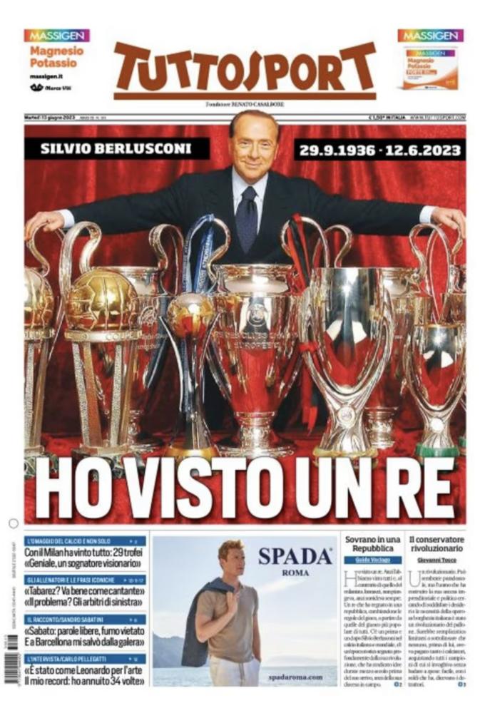 PRIMA PAGINA - Tuttosport: “Ho Visto Un Re”